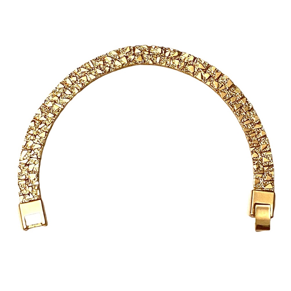 Vintage Gold Nugget Chain Bracelet